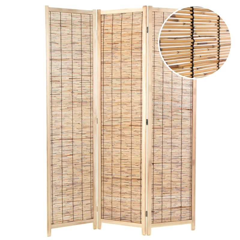 RAUMTEILER "PLAYA" | Schilfrohr, 170x120 cm | Natur Paravent | Farbe: braun