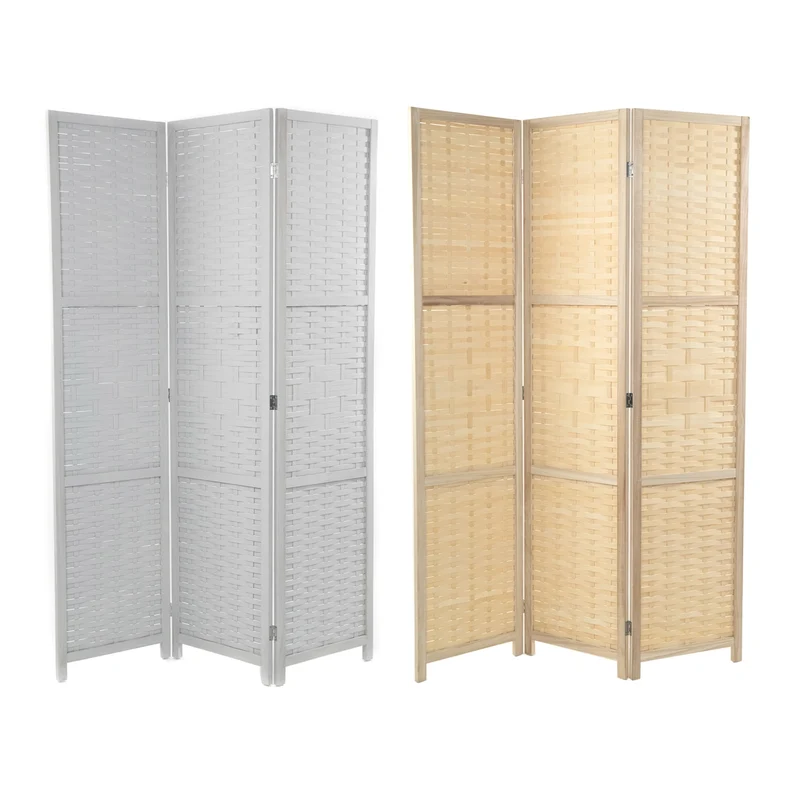 RAUMTEILER "BAMBU" | Bambus, 170x120 cm | Natur Paravent | Farbe: grau