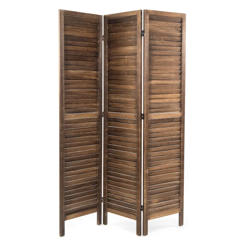 RAUMTEILER "COTTAGE" | 3-teilig, Holz | Paravent | Farbe: braun
