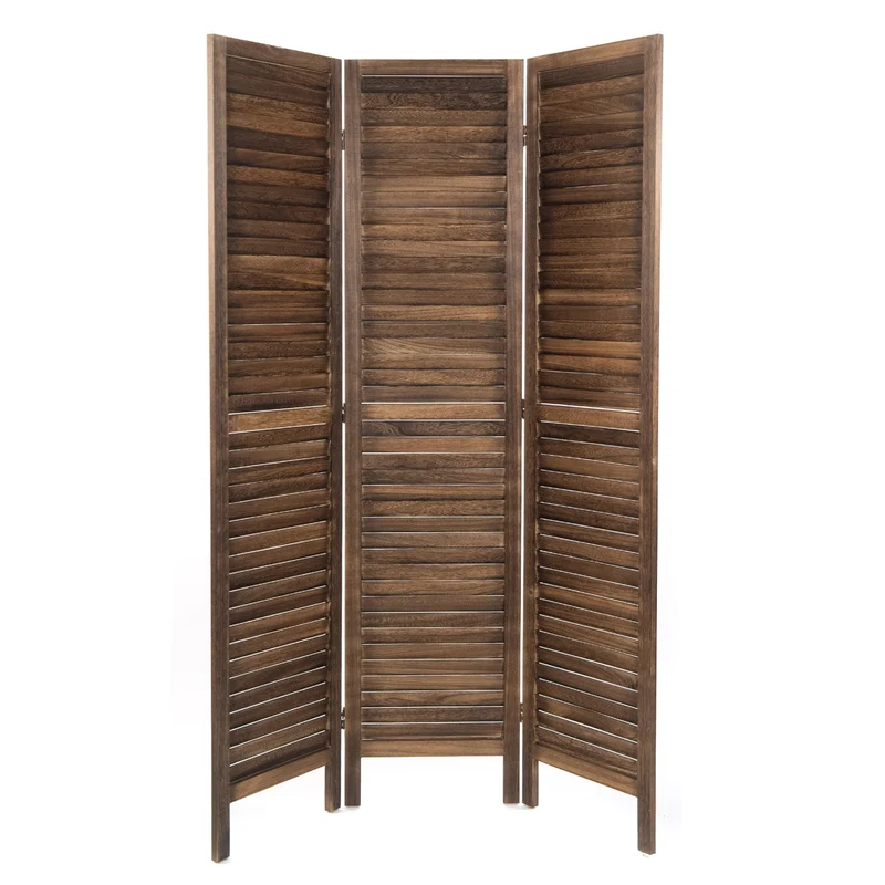 RAUMTEILER "COTTAGE" | 3-teilig, Holz | Paravent | Farbe: braun