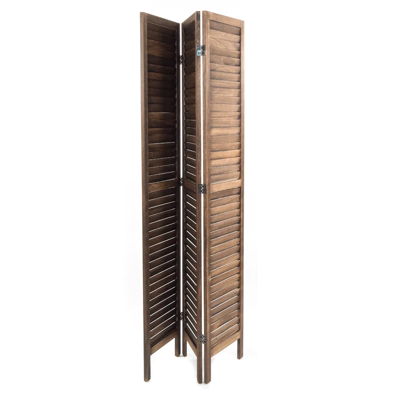 RAUMTEILER "COTTAGE" | 3-teilig, Holz | Paravent | Farbe: braun