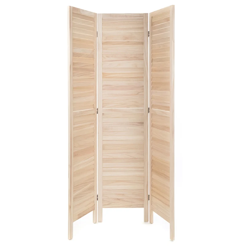RAUMTEILER "COTTAGE" | 3-teilig, Holz | Paravent | Farbe: natur
