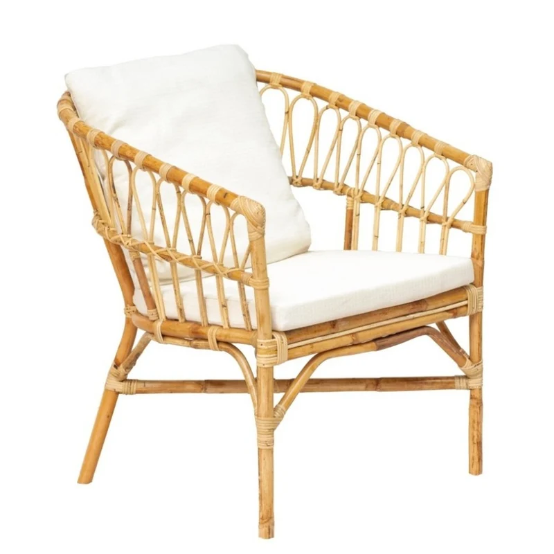 2er Set Rattan Sessel CALIFORNIA Natural inkl. Kissen