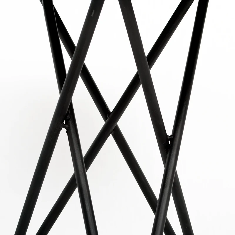 Teak Couchtisch ISLA D50cm Schwarz / Natural