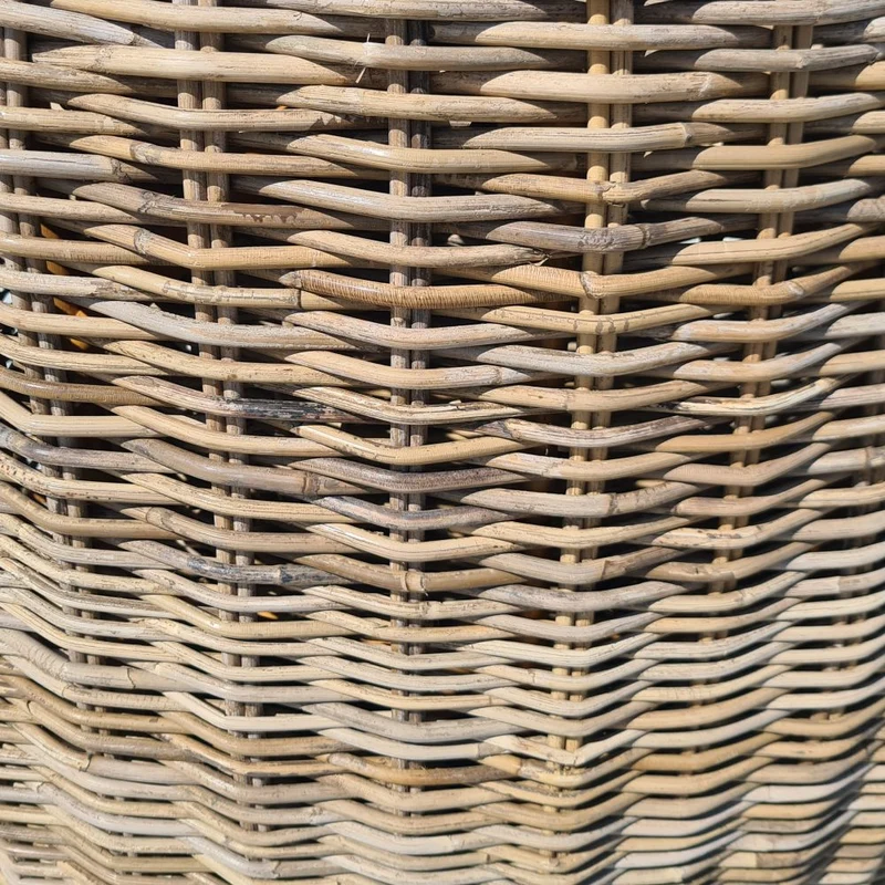 Gemütlicher Rattan Sessel CIRCLE Natural Grey