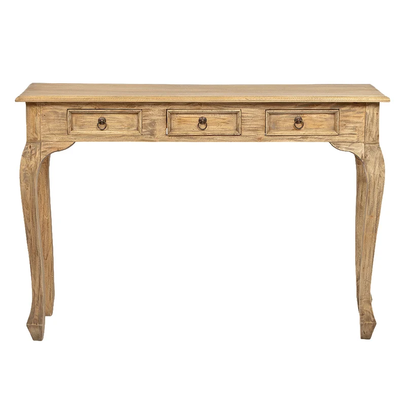 Massivholz Konsolentisch CORUNA Mahagoni Antik-Natural 120cm