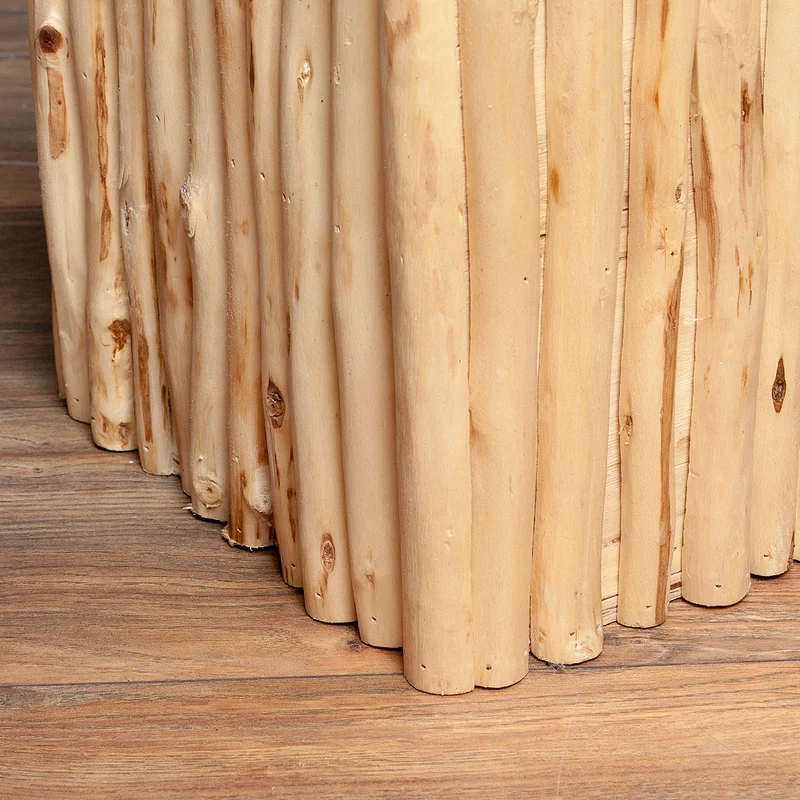 Teak Couchtisch NICO Natural inkl. Glasplatte 70x70cm