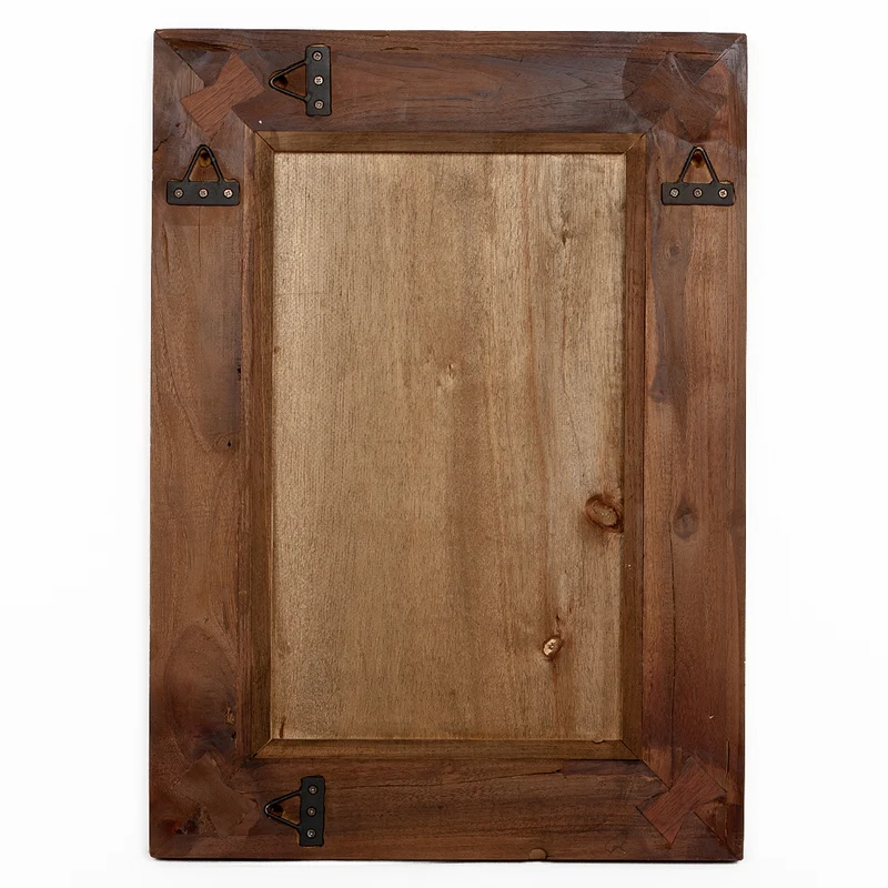 Wandspiegel TEAK ca. 70x50cm recyceltes Teakholz Spiegel