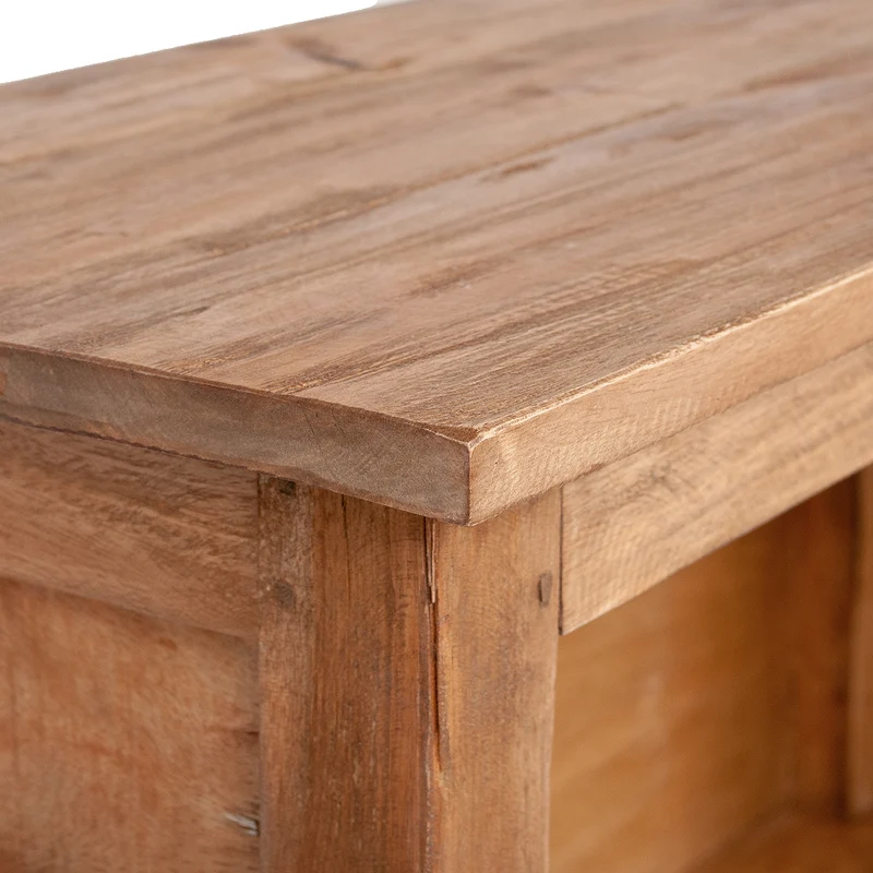 Massivholz Regal RACK-L 100cm Rustic-Teak Mahagoni