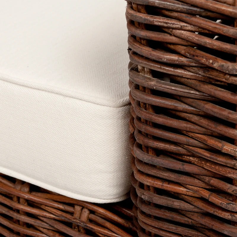 Lounge Sessel LIVING Natural Brown 90cm Rattan