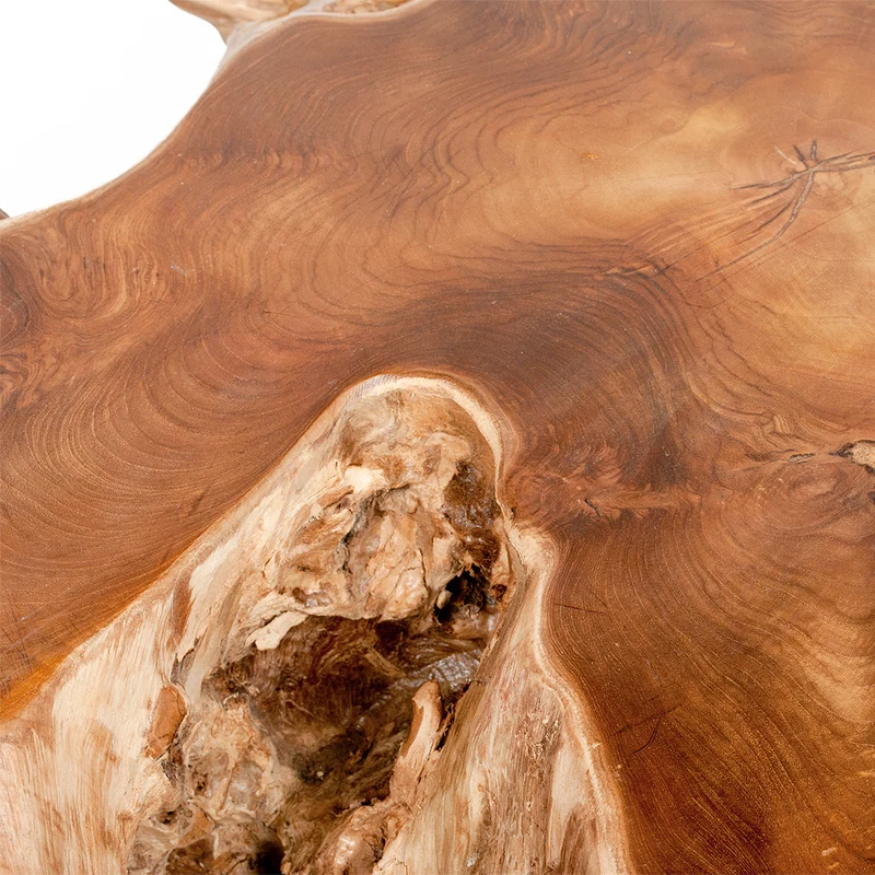 Einzigartiger Teak-Wurzel Couchtisch AKAR Natural ca. 80x80cm