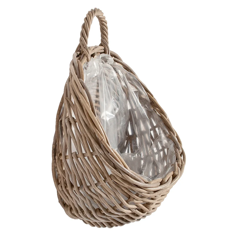 Hängepflanzkorb PORUN-Small Natural Rattan