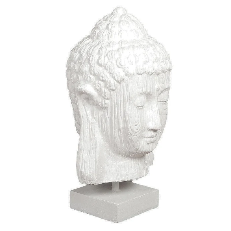 Buddha Kopf GLOWA ca. H70cm White Wash