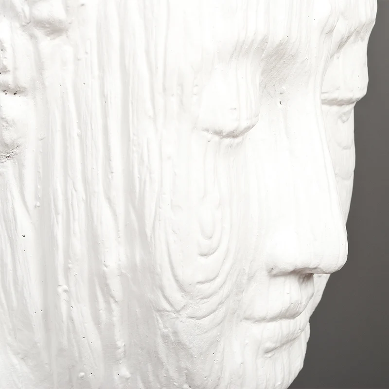 Buddha Kopf GLOWA ca. H70cm White Wash