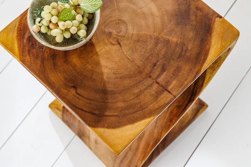 Design Beistelltisch BELFAST 45cm Suar Massivholz Natural