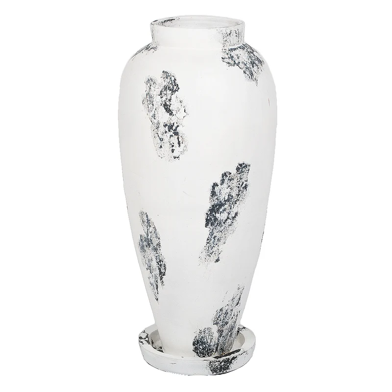 Deko-Bodenvase SANTORINI-MEDIUM ca. H100cm Antik-Weiß Terracotta