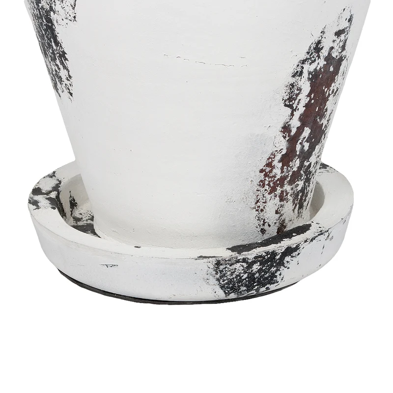Deko-Bodenvase SANTORINI-MEDIUM ca. H100cm Antik-Weiß Terracotta