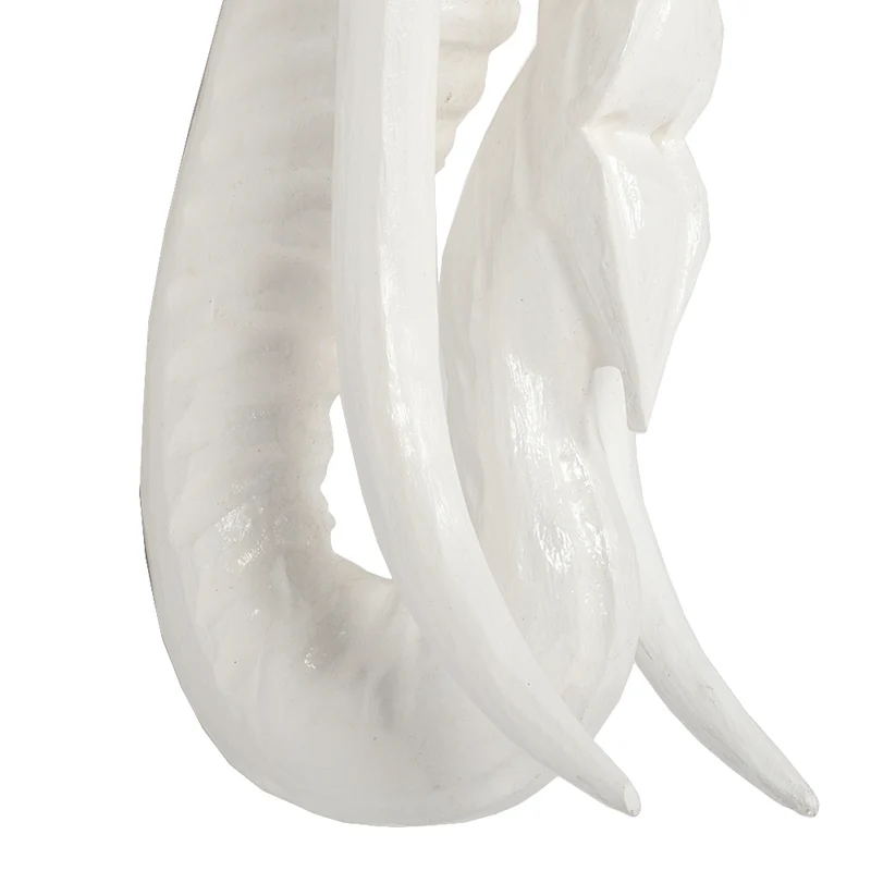 Deko Elefantenkopf TUSK-XL Antik-Weiß ca. H80cm