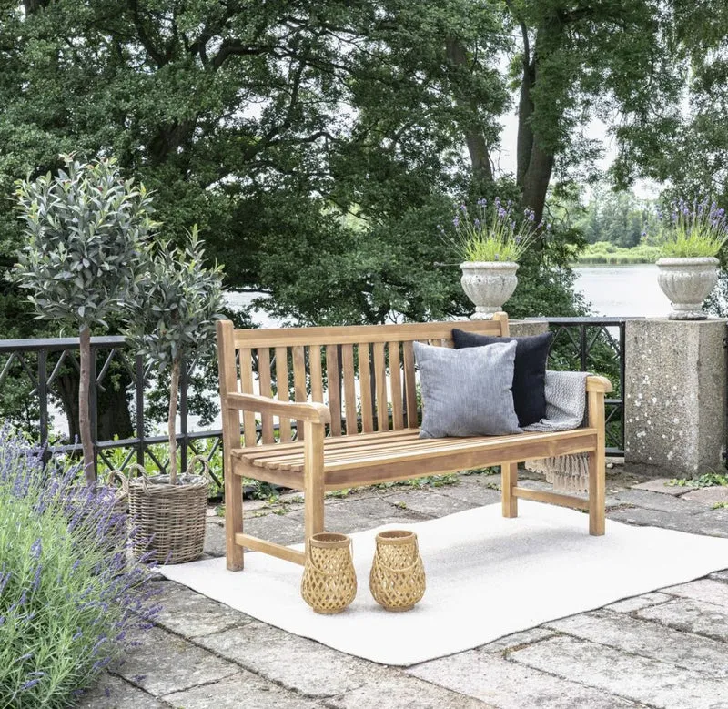Massive Teak Sitzbank MONTAGNA ca. L150cm Gartenbank