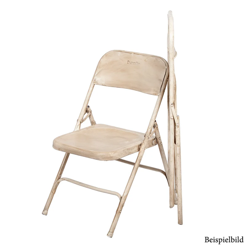 Metall Klappstuhl BARO Antik-Weiß