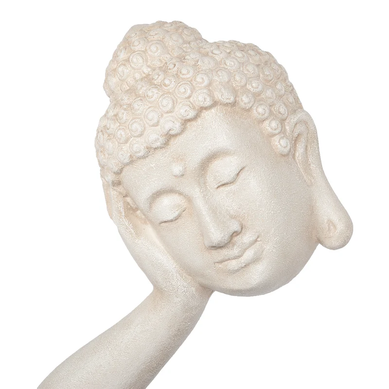 Buddha Statue RELAX ca. H72cm Weiß