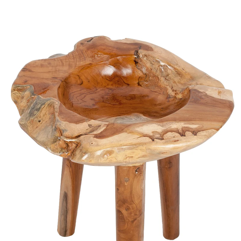 Individueller Teak Beistelltisch BIG BOWL ca.50cm Natural