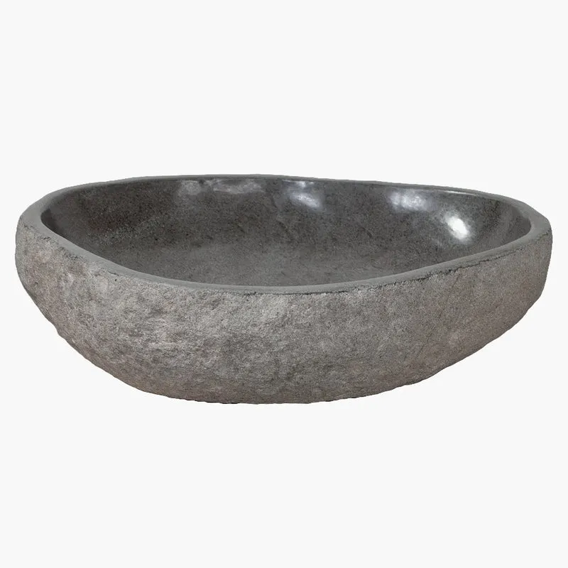 Waschbecken NATURSTEIN-XL ca. 45-55cm Flußstein Findling