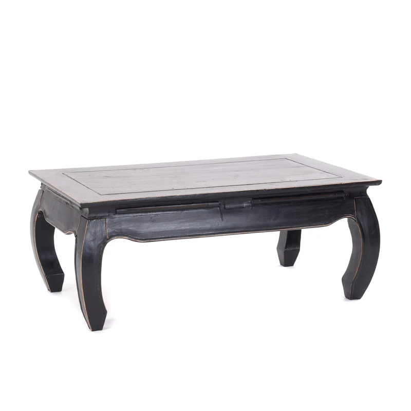 OPIUMTISCH "EAST" | 100x60cm (BxT), Mahagoni | Beistelltisch | Farbe: 09 voodoo - schwarz