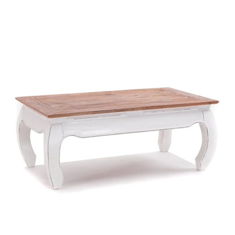 OPIUMTISCH "EAST" | 100x60cm (BxT), Mahagoni | Beistelltisch | Farbe: 06 weiß-landhaus