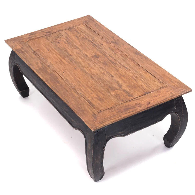 OPIUMTISCH "EAST" | 100x60cm (BxT), Mahagoni | Beistelltisch | Farbe: 04 schwarz-natur