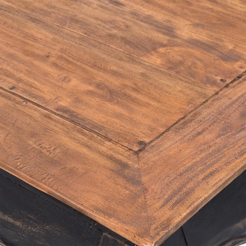 OPIUMTISCH "EAST" | 100x60cm (BxT), Mahagoni | Beistelltisch | Farbe: 04 schwarz-natur