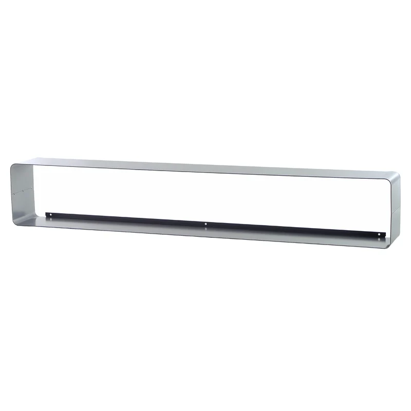 DESIGN DVD WANDREGAL CUBE L | 120cm Metall Retro Regal für ca. 110DVDs | Farbe: silber