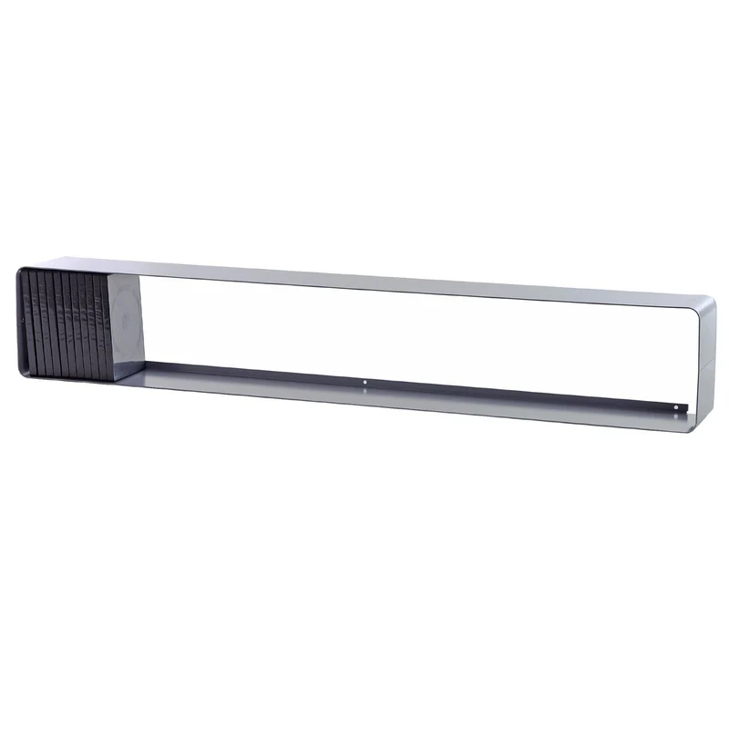 DESIGN DVD WANDREGAL CUBE L | 120cm Metall Retro Regal für ca. 110DVDs | Farbe: silber