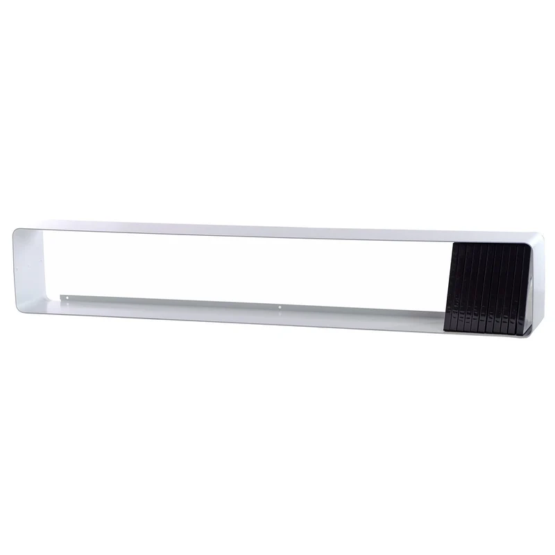 DESIGN DVD WANDREGAL CUBE L | 120cm Metall Retro Regal für ca. 110DVDs | Farbe: weiß