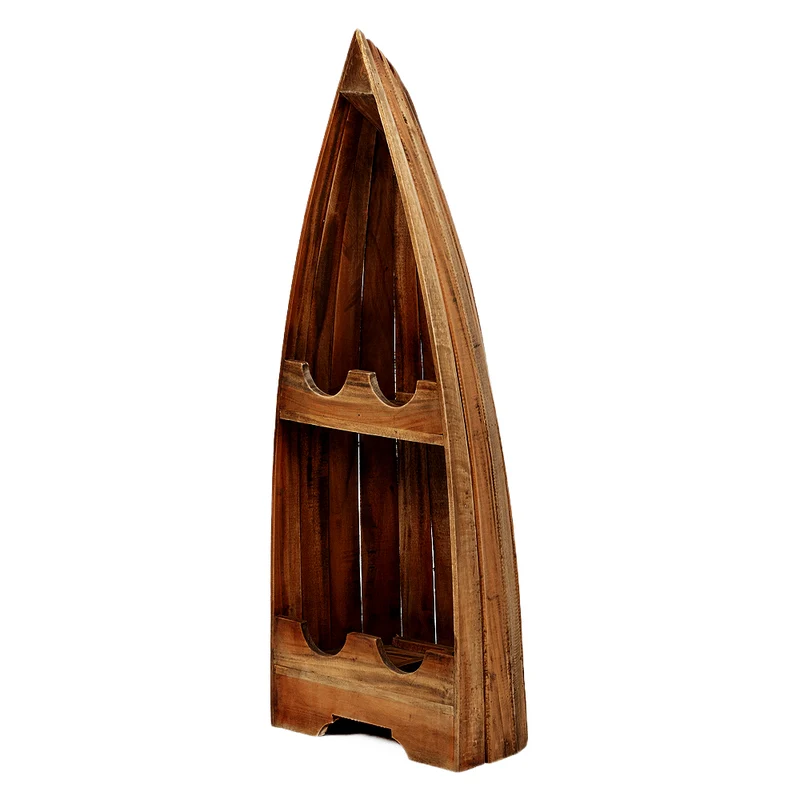 Massivholz Weinregal VINO ca.100cm Geflammt Mahagony Bootsregal