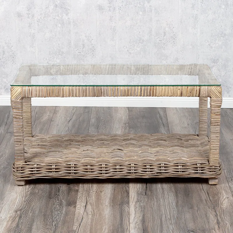 Lounge Couchtisch LIVING in Grey ca. L100cm Rattan