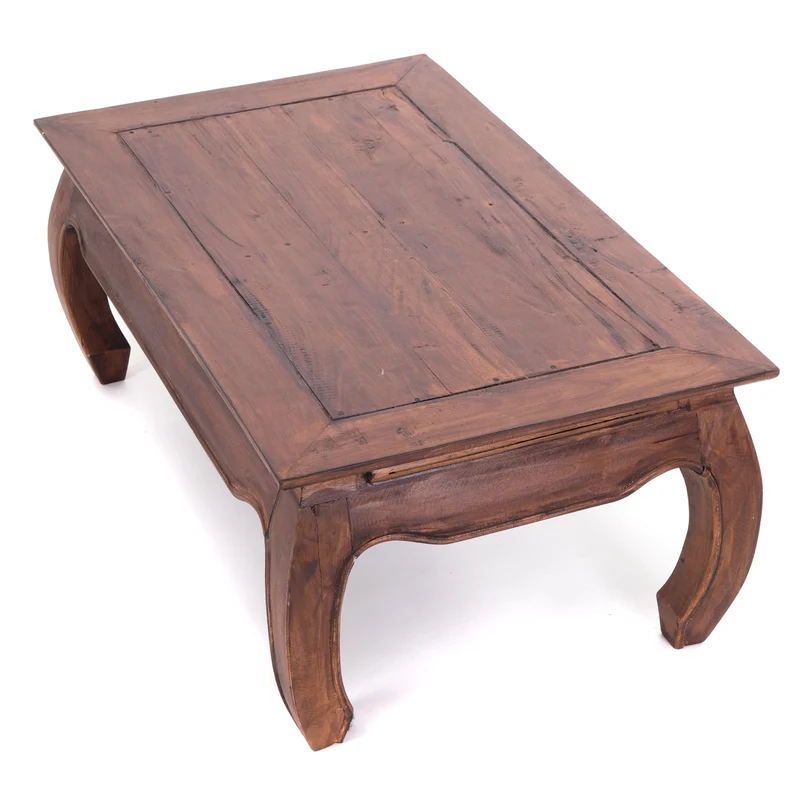 OPIUMTISCH "EAST" | 100x60cm (BxT), Mahagoni | Beistelltisch | Farbe: 02 hellbraun