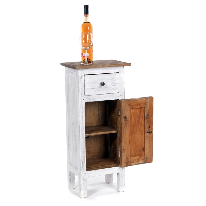 FLURSCHRANK "PLANT 80" | 80x36 cm (HxB) Mahagoni | Telefontisch | Farbe: 05 weiß-natur