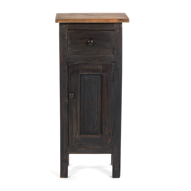 FLURSCHRANK "PLANT 80" | 80x36 cm (HxB) Mahagoni | Telefontisch | Farbe: 04 schwarz-natur