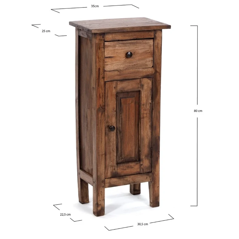 FLURSCHRANK "PLANT 80" | 80x36 cm (HxB) Mahagoni | Telefontisch | Farbe: 02 hellbraun