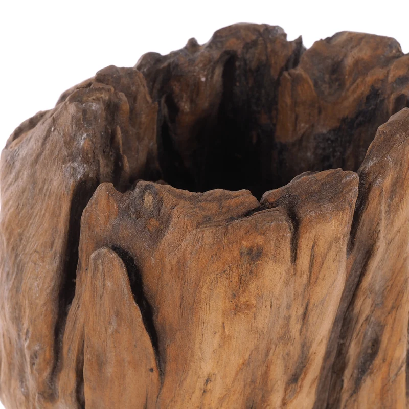 TREIBHOLZ SKULPTUR "ROOTS 80" | Teakholz rustikal | Dekofigur