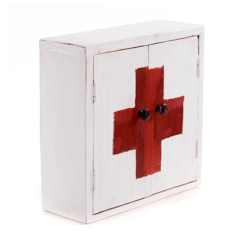 MEDIZINSCHRANK "MEDIC" | 35x35x13 cm, Mahagoni | Wandschrank | Farbe: 06 weiß-landhaus