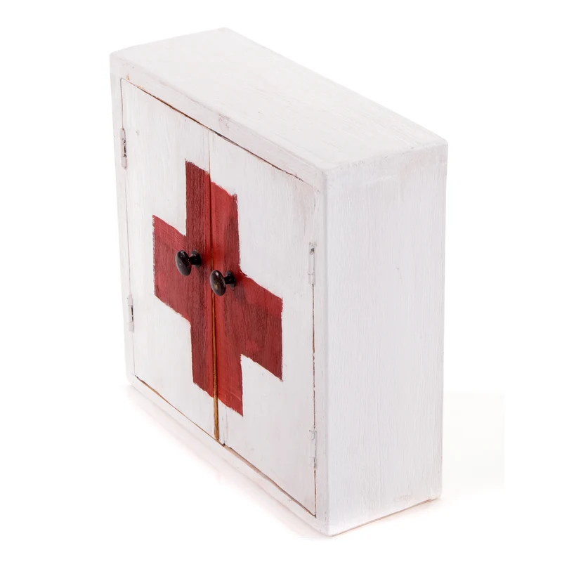 MEDIZINSCHRANK "MEDIC" | 35x35x13 cm, Mahagoni | Wandschrank | Farbe: 06 weiß-landhaus