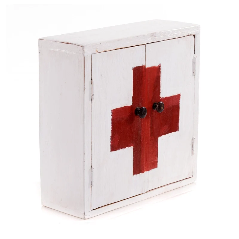 MEDIZINSCHRANK "MEDIC" | 35x35x13 cm, Mahagoni | Wandschrank | Farbe: 06 weiß-landhaus