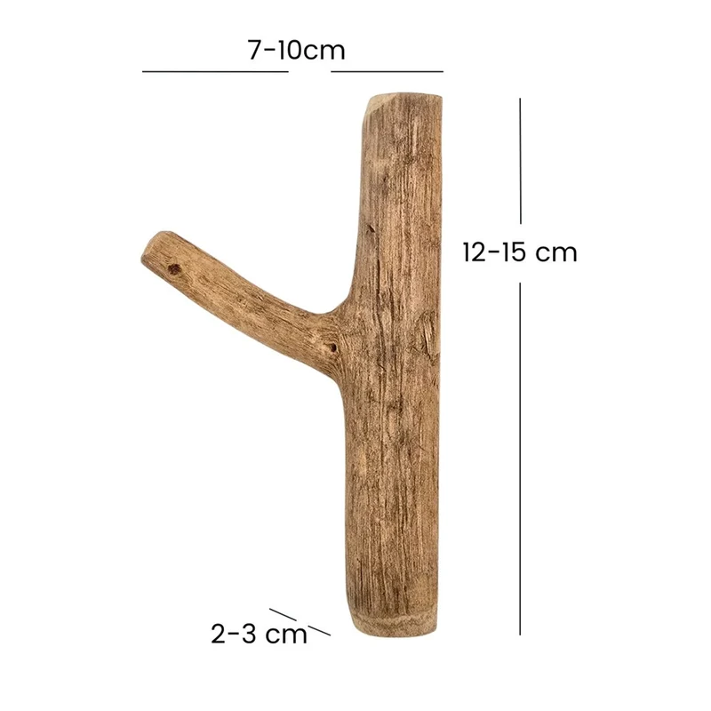 Garderobenhaken 9er Set LIMB | Teakholz Wurzel, Kleiderhaken,Wandhaken