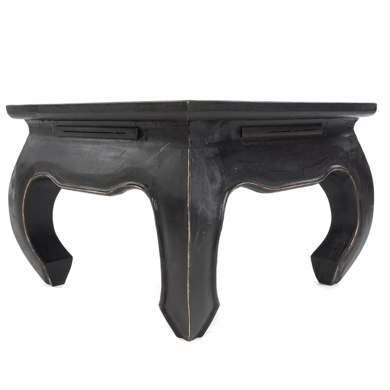 OPIUMTISCH "EAST 50" | 50x50x35cm, Mahagoni | Beistelltisch | Farbe: 09 voodoo - schwarz