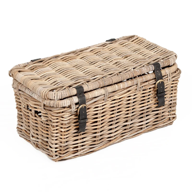 Rattan Truhe RESSY Grey ca. L60cm Couchtisch