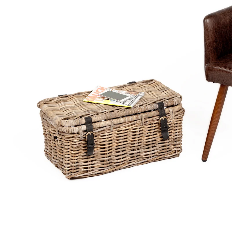 Rattan Truhe RESSY Grey ca. L60cm Couchtisch