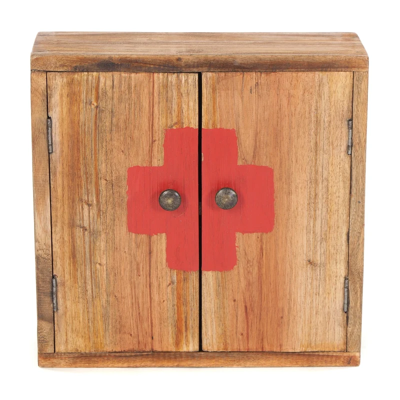 MEDIZINSCHRANK "MEDIC" | 35x35x13 cm, Mahagoni | Wandschrank | Farbe: 01 natur-vintage