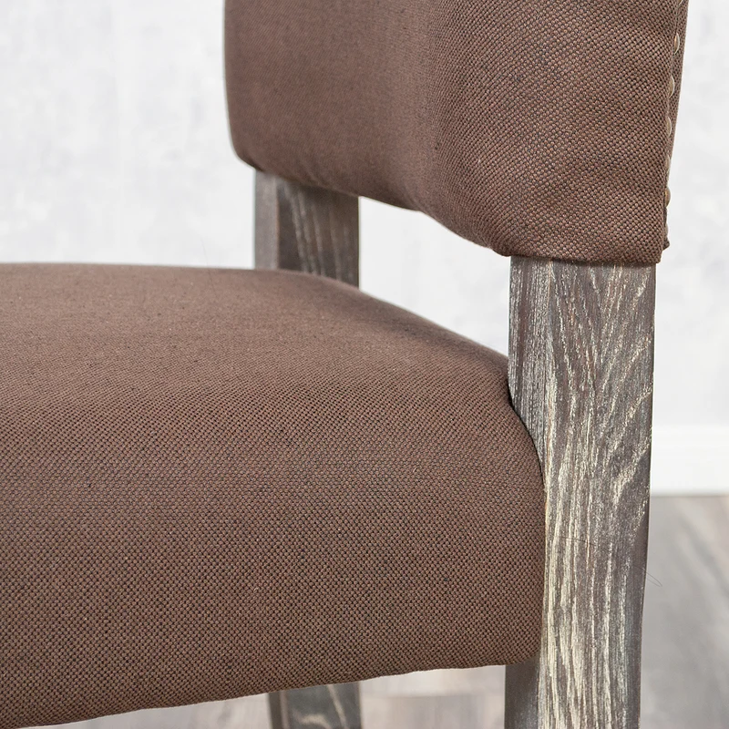 Stuhl NEW RETRO mit Stoffbezug Seal-Brown